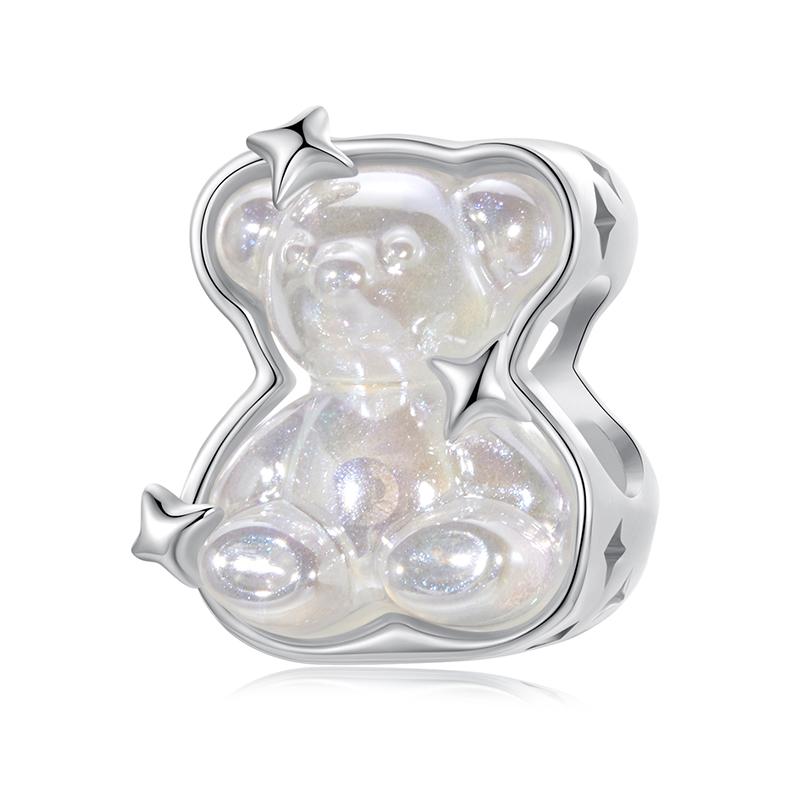 BAMOER Solid 925 Sterling Silver Aurora Butterfly Bear Mermaid Charm Bead Fit Original Bracelet Bamoer DIY Jewelry Accessories