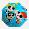 1pc The Powerpuff Girls Automatic Opening and Closing Folding - A Good Choice for Gifts, Fashionable and Convenient Umbrella With Cute Cartoon Charact