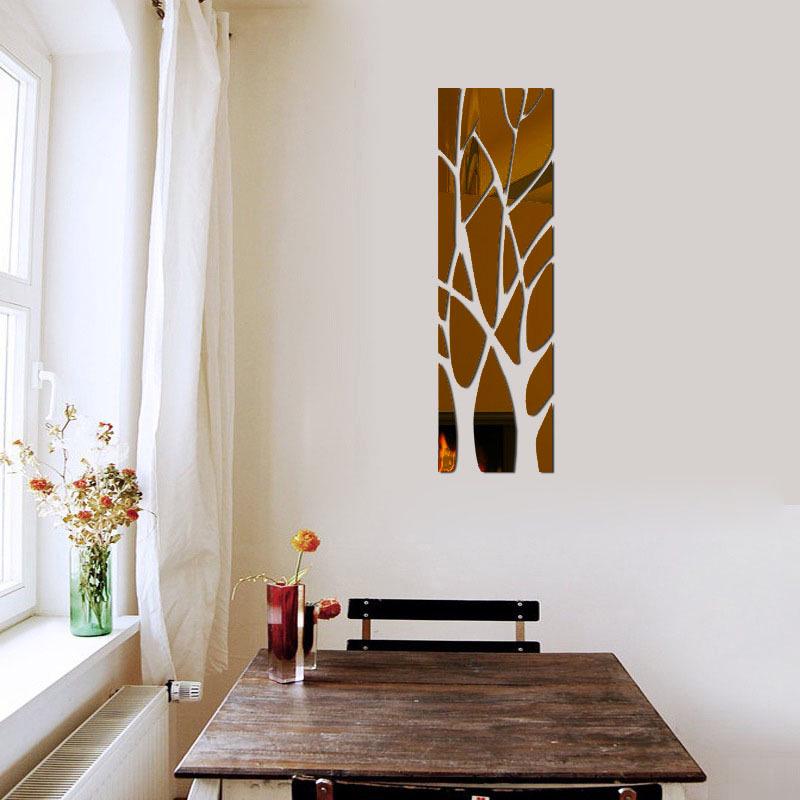 

3D акриловые наклейки на стену из веток деревьев для гостиной, ресторана, веранды и ТВ-фона 100x28 cm