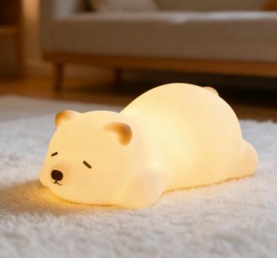 CLEAYODO Bear Night Silicone Bed Table Nursing Stylish Room Soothing Night New Gift Instruction Manual Sleepy Bear Light, Material, Lamp, Lamp, Light,