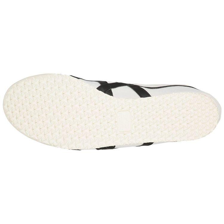 ONITSUKA TIGER Mexico 66 Sports Round Toe Lace-Up Non-Slip Wear-Resistant Low-Top Casual Shoes Unisex Sneaker White Black Orange D3K0N-0090