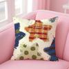 SStars plaid leopard print apples Cushion Cover Pillow Case Soft Friendly Fabric  Concealed Zipper