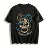 Skull Octopus Anchor Print Cool Trendy Men's Casual T-Shirt Pure Cotton T-shirt