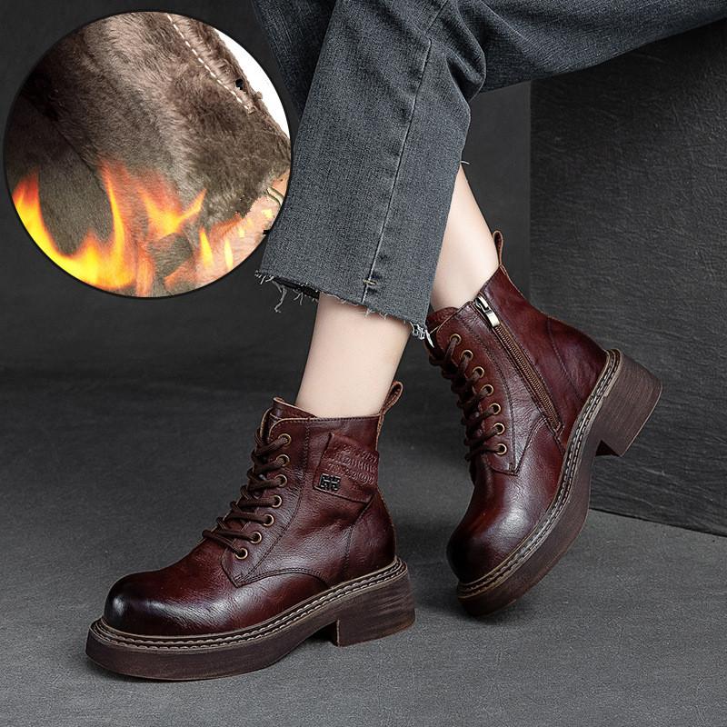 

Модные плюшевые ботильоны GKTINOO 6 см, ботильоны из натуральной кожи, женские зимние теплые мокасины, этническая удобная платформа на танкетке, осенне-весенняя обувь 9