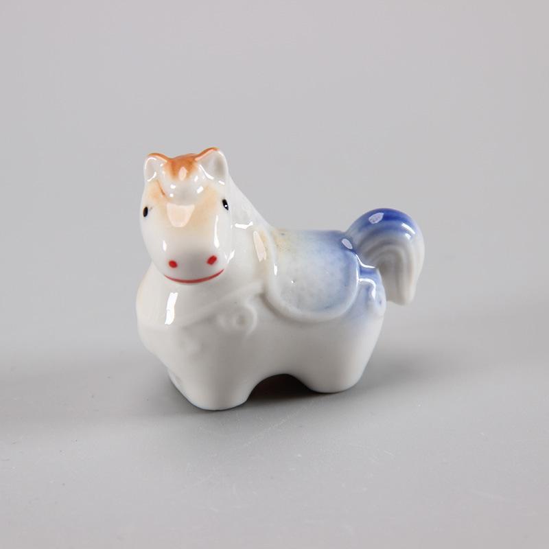 Ceramic Chopsticks Pillow Cartoon Chinese Zodiac Horse Chopstick Rest Home Decoration Chopsticks Chopsticks Holder Spoon Holder