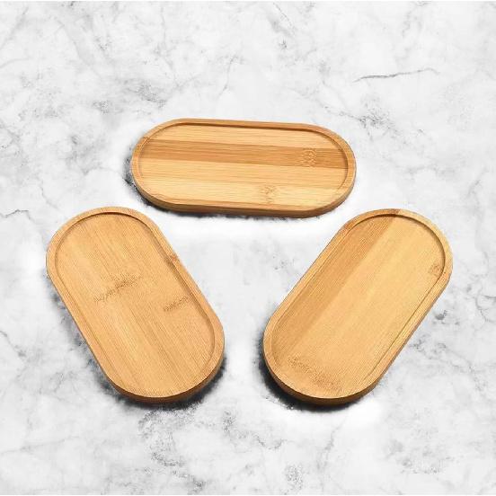 Bamboo soap Dispenser Tray, Bathroom Countertop Tray Kitchen Tray Bamboo T ray Sink T ray Dresser Jewelry Ring Dish, Comestic Holder Bathtub