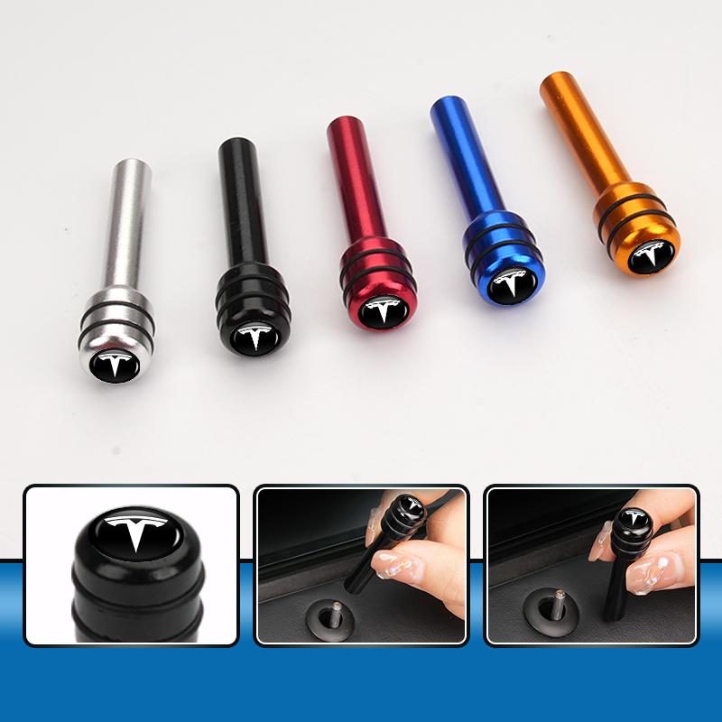 Car Tire Door Pin Lock Alloy Door Lock Knod Cover For Tesla Model 3 Model S Model X Model Y Mini 2026 Roadster Y Juniper 2025