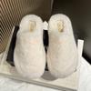 Women's Fur Slippers Autumn and Winter New Style with Plush Thick Bottom Cotton Slippers, Fashionable and Warm Cotton Slippers