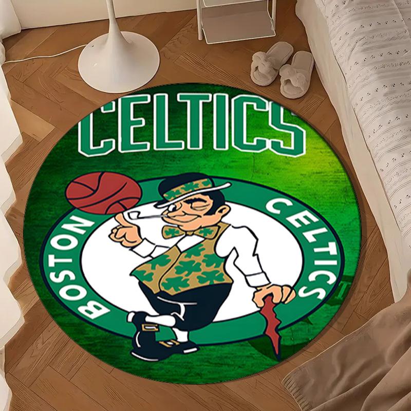 Boston Basketball Round mat, Anti-slip Circle Carpet Chair rug For livingroom,Bedroom, doormat home decor Gift Christmas Gifts