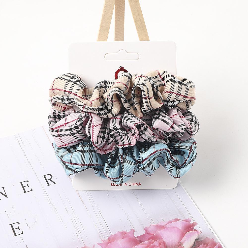 Pink - Handmade Cotton Rubber Bands/Scrunchies (Set of 2) 01