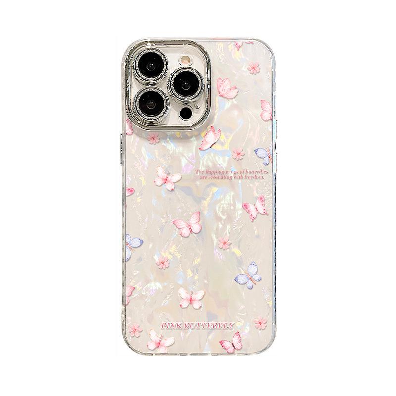 Fluturele Colorat Este Potrivit pentru Husa de Telefon Apple 16promax. Are o senzație high-end, o senzație de lux ușor, o folie de protecție pentru lentilă și o textură de carcasă.