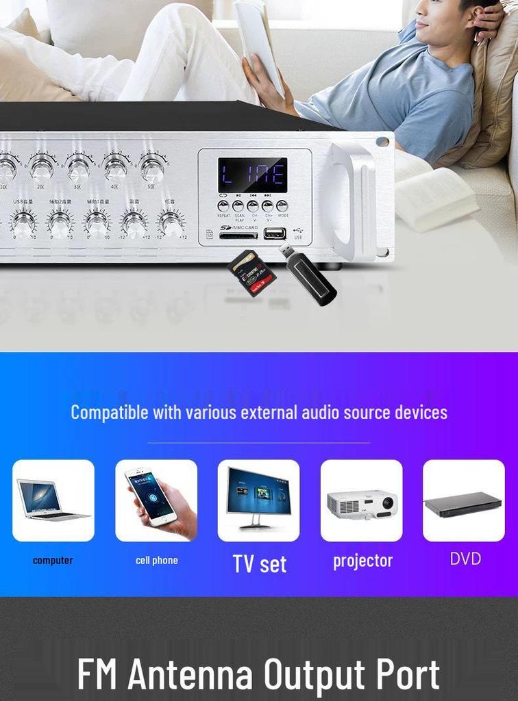 SA-9019 High-Power Bluetooth Public Address Amplifier for Campus Zones
