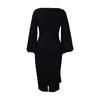 Sheath Business Women's Clothing Ol Temperament Size Dress Plus Solid Color