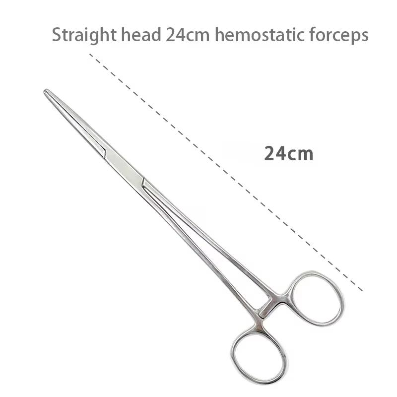 Stainless Steel Hemostatic Forceps Surgical Clips Straight Elbow Large Small Mosquito Clips Complete Set