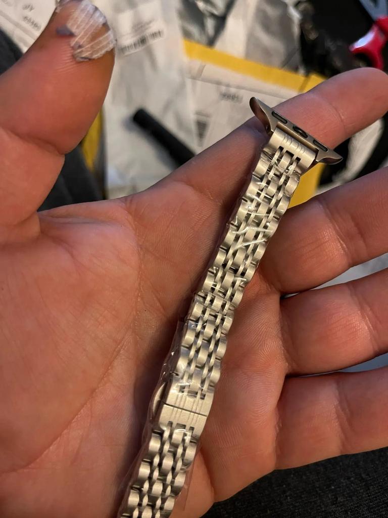 Seven-Bead Stainless Steel Slim Waist Band for Apple Watch Models 9-5, Ultra 2