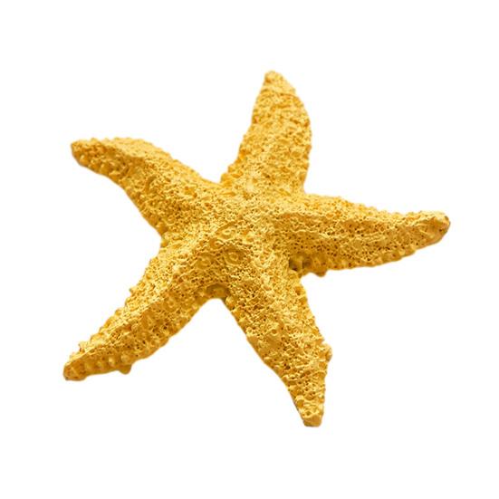 Starfish Figurine Resin Starfish Aquarium Decoration Realistic Artificial Starfish Ornament for Fish Tank Home Nautical Decor DIY Crafts жёлтый