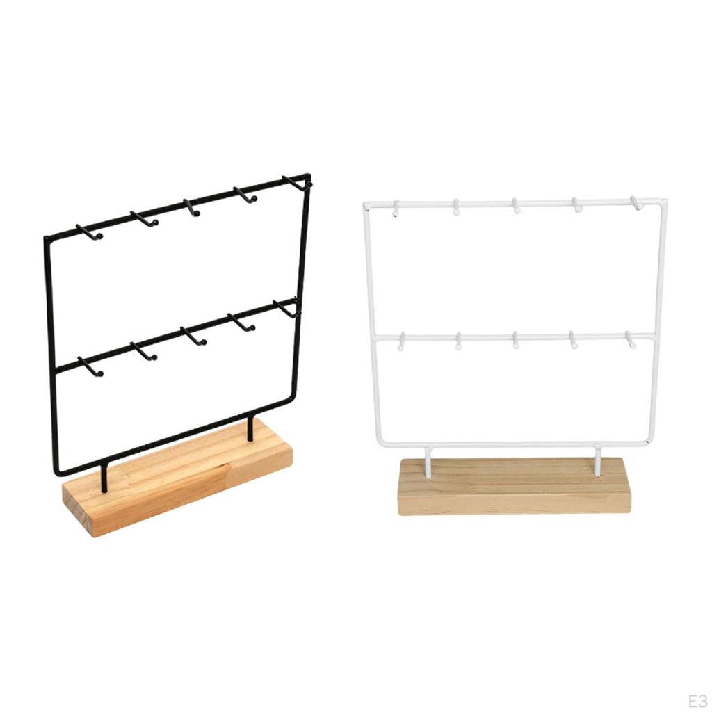 Elegant Jewelry Display Rack with 10 Hooks for Earrings