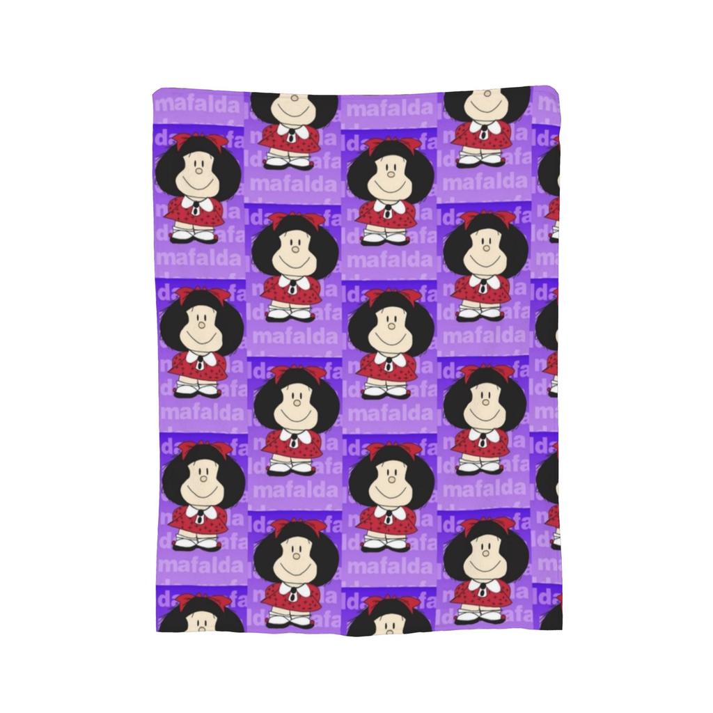 Mafaldas  Collage Flannel Blanket Cute Kawaii Fashion Throw Blanket for Bed Sofa Couch 150*125cm Bedspreads,