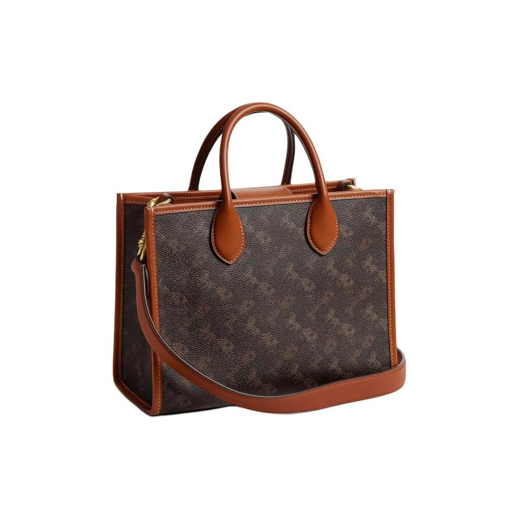 Coach Ace 26 Pferde und Kutsche Druck Tragetasche Einkaufstasche Schulter Crossbody Tasche Beschichtetes Canvas und Kalbsleder Handtasche Mittel Damen Tote CR680-B4TXN