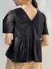 LAUTREDE MIN [24Ss] Lautre Solid Ette Ribbon Blouse