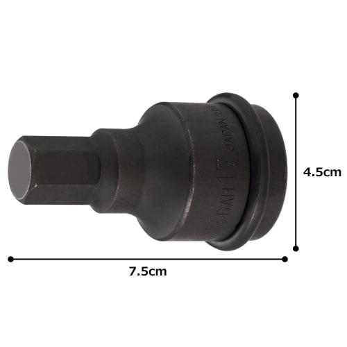 Tone 6AH-17 Impact Hexagonal Socket, 19.0mm (3/4") Drive, 17mm Width