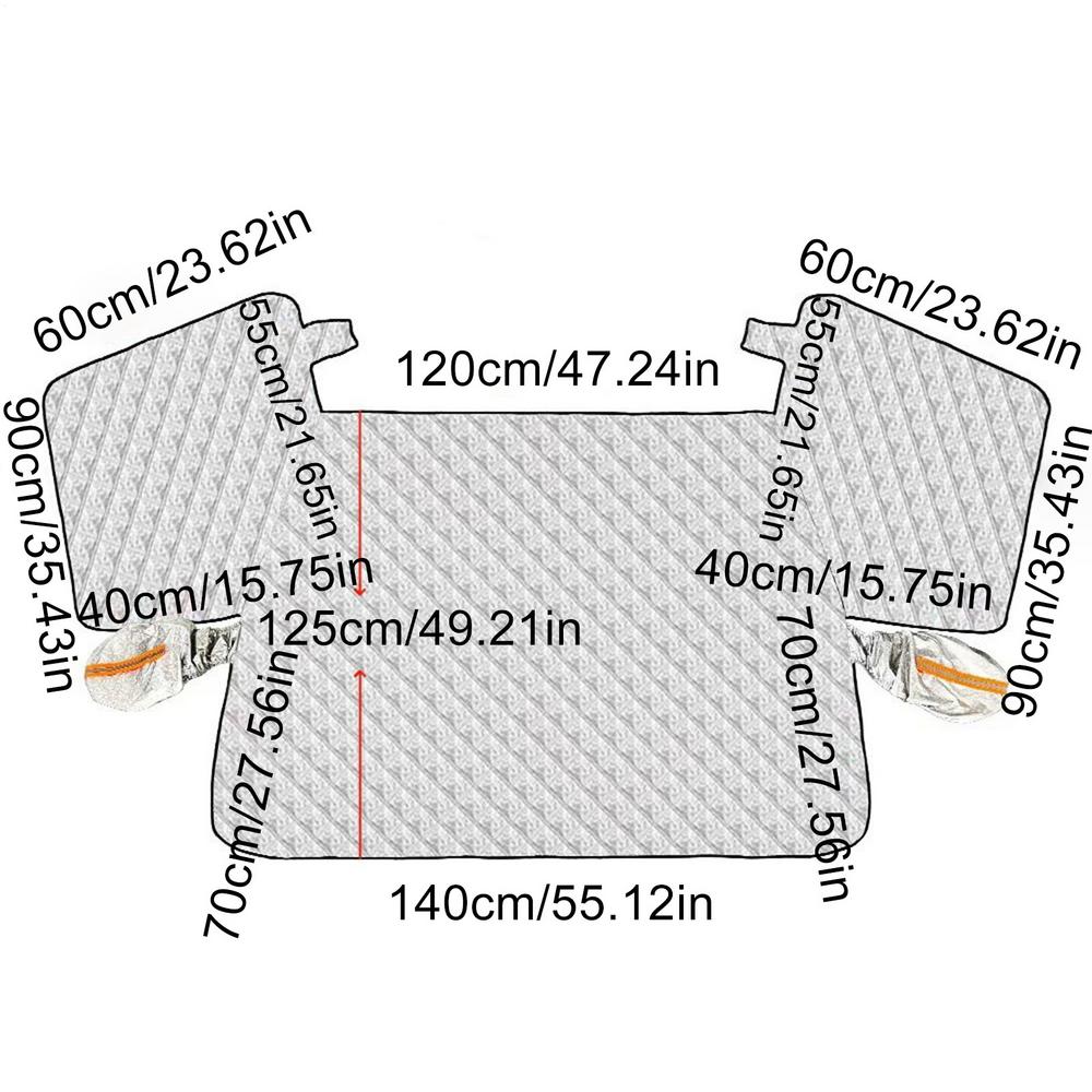 

Windshield Cover For Ice And Snow Magnetic Hood Guard Windshield Ice Protector Cover For Winter Snowy Days Freezing Rain SUVs