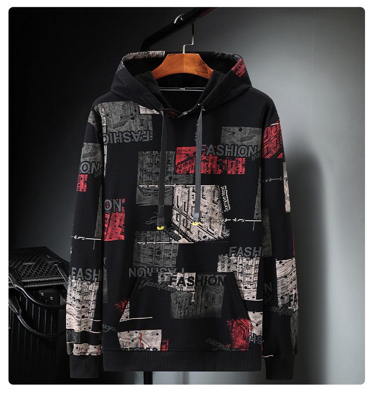 2020 Winter Men's Plus Size Velvet Hoodie - Trendy, Thickened, Oversized Fit