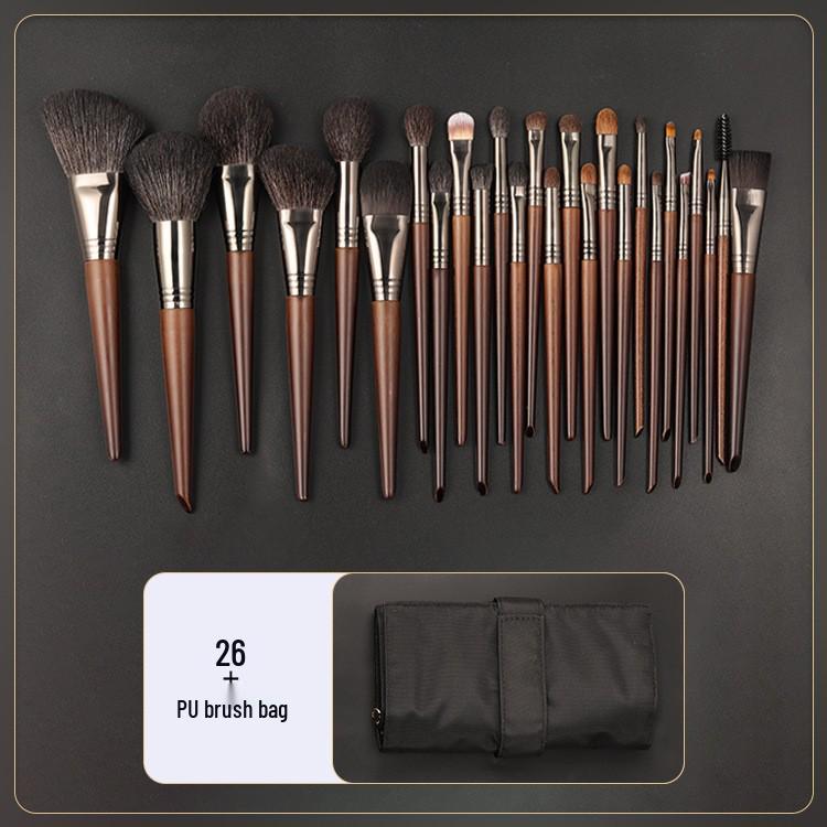 22-teiliges professionelles Tierhaar-Make-up-Pinselset für Maskenbildner