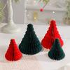 Christmas Decorations Three-dimensional Honeycomb Paper Folding Small Christmas Tree Desktop Ornaments Window Atmosphere Scene Layout