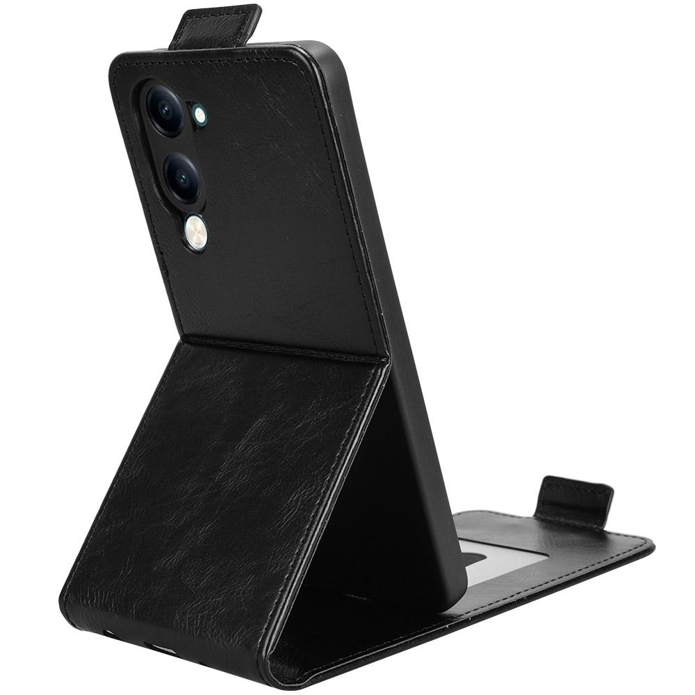 For Vivo Y04 4G/Y29s 5G Stand Case Magnetic Clasp Vertical Flip Leather Phone Cover with Card Holder