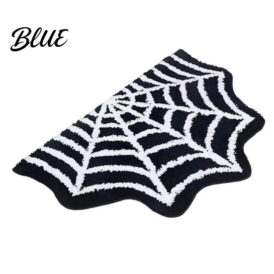 Stylish Halloween Rug Lantern Thick Bath Mat Spider Web Bathroom Rug Gothic Pumpkin Fluffy Bedroom