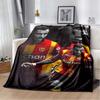 RC Lens Mining City Themed Flannel Blanket, Vintage Miner Helmet & Mine Shaft Print, Soft Warm Fleece Throw for Ligue 1 Football Fans Sofa Bed Decor