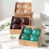 4Pcs Pack Christmas Ball Set PET Material Colorful Hanging Bauble Ball Pendant  Holiday Parties