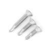 410 Stainless Steel Flat Head Fine Thread Drill Tail Screws for Aluminum