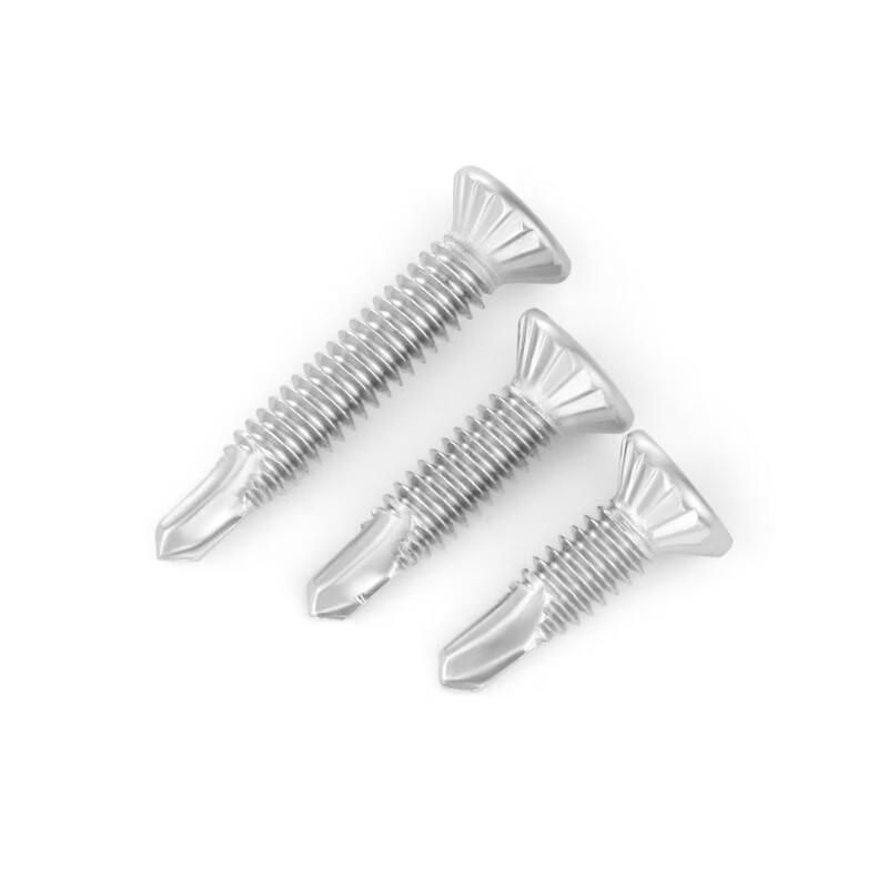 410 Stainless Steel Flat Head Fine Thread Drill Tail Screws for Aluminum
