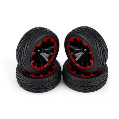 4pcs Set Tires Rubber Tyre Racing Off Road Vehicle Wheel Rim for RC 1:10 Car Part (10 Holes)