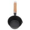 Egg Frying Pan Cast Iron   Wood Handle   Pre Seasoned Skillet for Indoor Outdoor Cooking