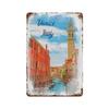 Amsterdam London Iceland Bali Travel Poster Metal  Sign Plaque Retro Plates For Club Man Cave Bar Hotel Cafe Wall Decor