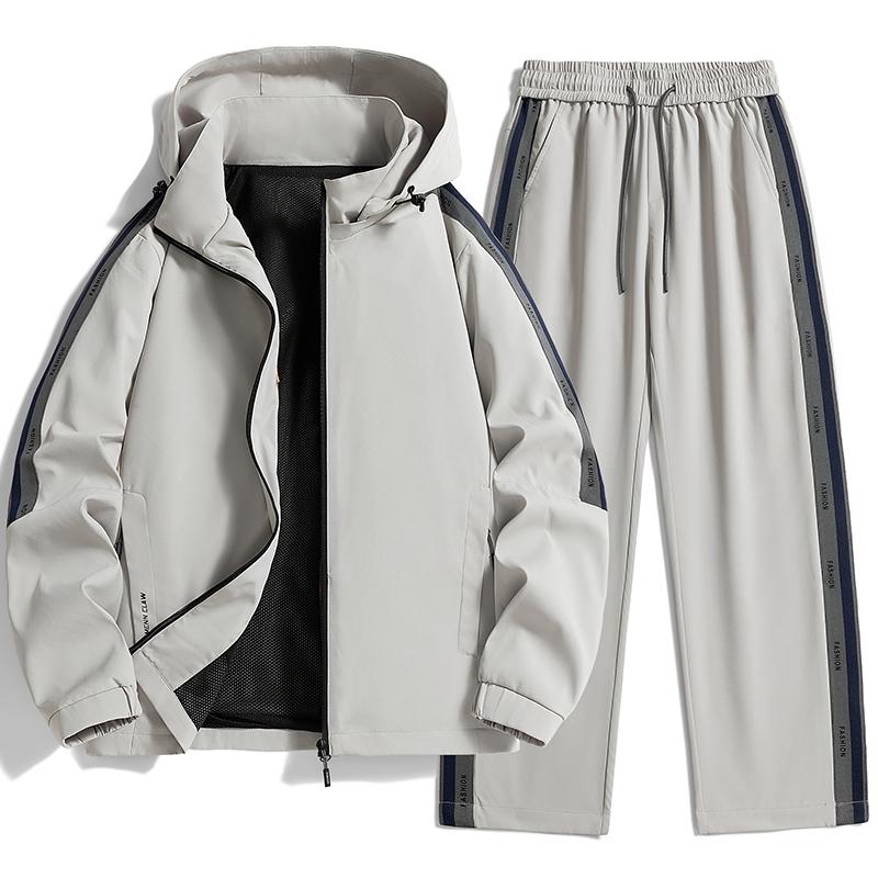 Ensemble Sportif Décontracté pour Homme Ensemble Deux Pièces Polyvalent Lâche