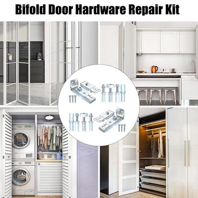 1 set cerniere per porte pieghevoli a molla ampiamente utilizzate robuste antiruggine installazione senza sforzo parti di riparazione kit di riparazione ferramenta per porte pieghevoli in acciaio inossidabile Home