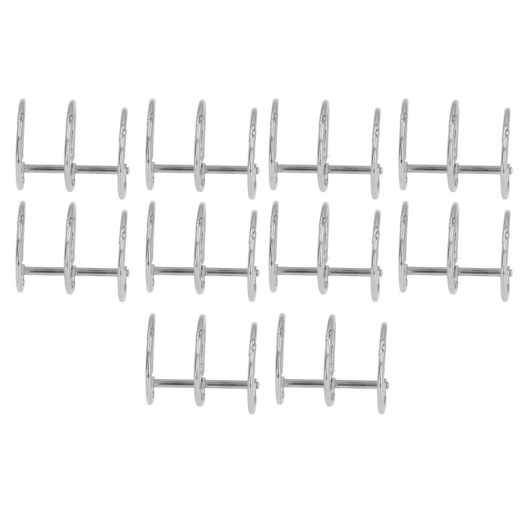 10 Stück 3 Ring Metall Loseblattbinder Edelstahl Buchringe Fotoalbum Bindespiralen für