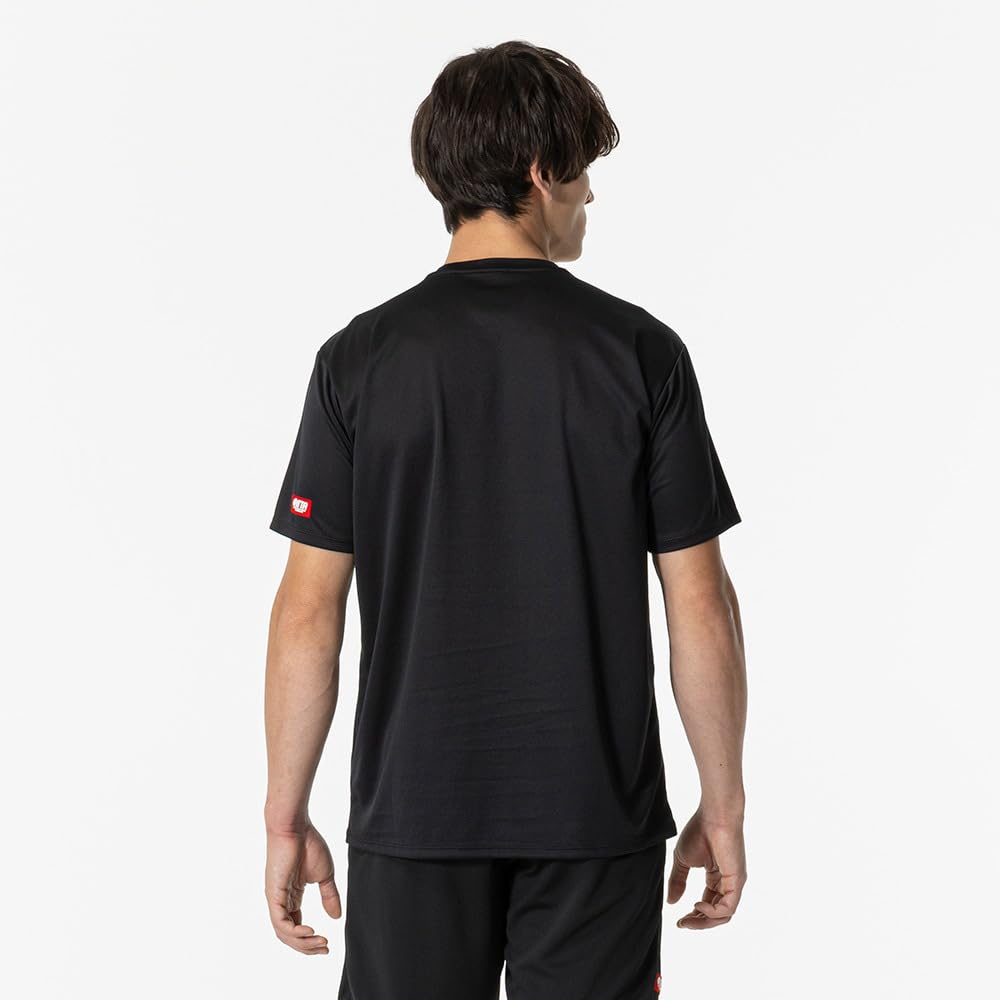 Mizuno Table Tennis Game Short JTTA Size M Shirt, Sleeve, Certified, Moisture-Wicking, Quick-Drying, Unisex, Black, (82JAB111)