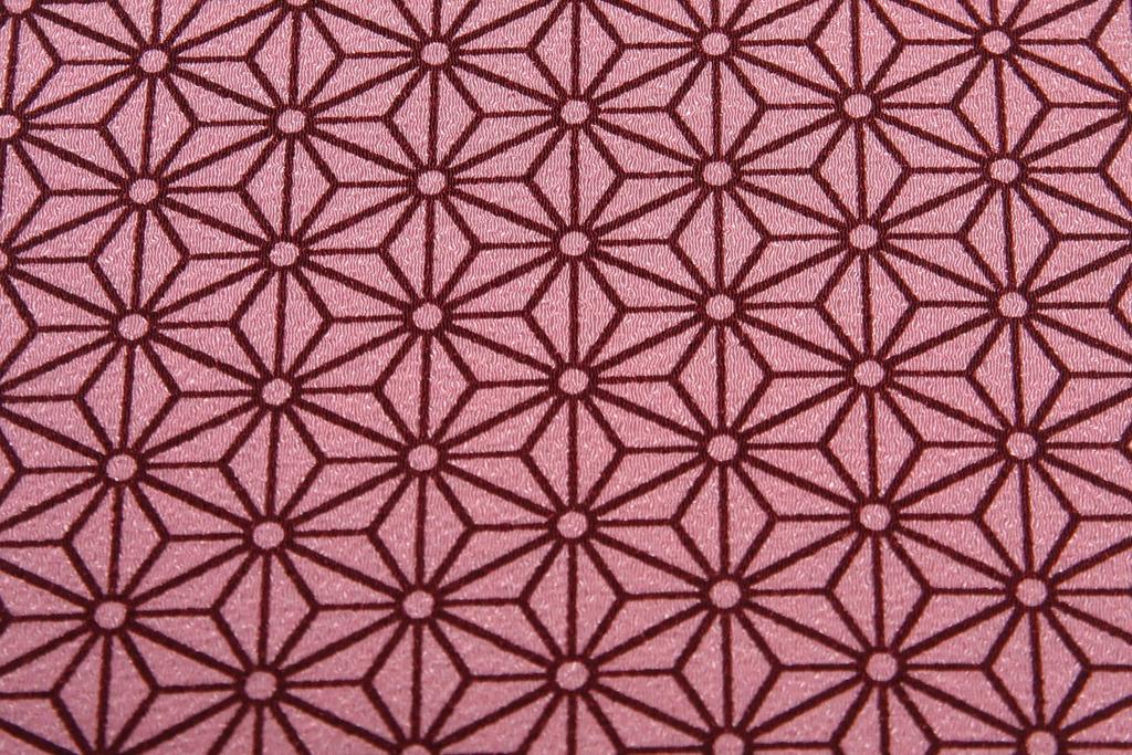 [Hasegawa] Japanese-style half-collar, made of Futakoshi crepe silk, pink hemp pattern, made in Japan.