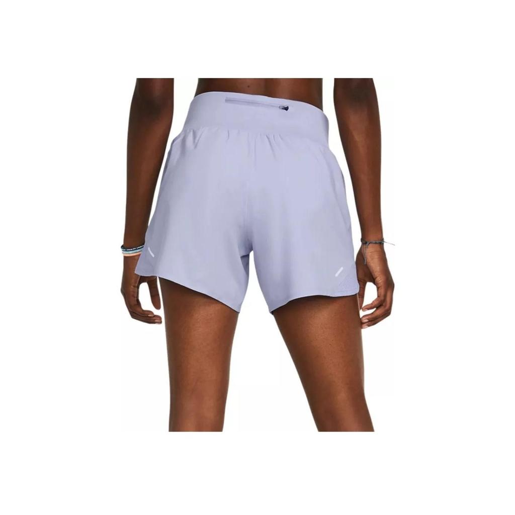 Under Armour Flyby Elite Solid Logo High Waist Running Casual Shorts Women Shorts Cyan 1383242-539