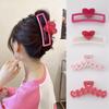 Women Hair Claw Hollow Heart Design Strong Hold Non Slip Hairpins Back Head Shower