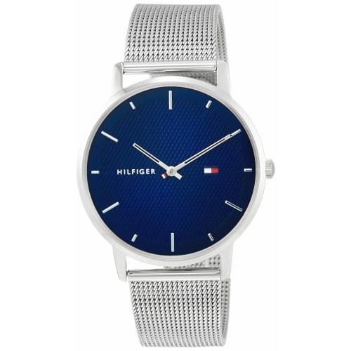 

Tommy Hilfiger James Men s Watch, Blue Dial, Stainless Steel, Mesh Strap, Quartz Movement, 1791663
