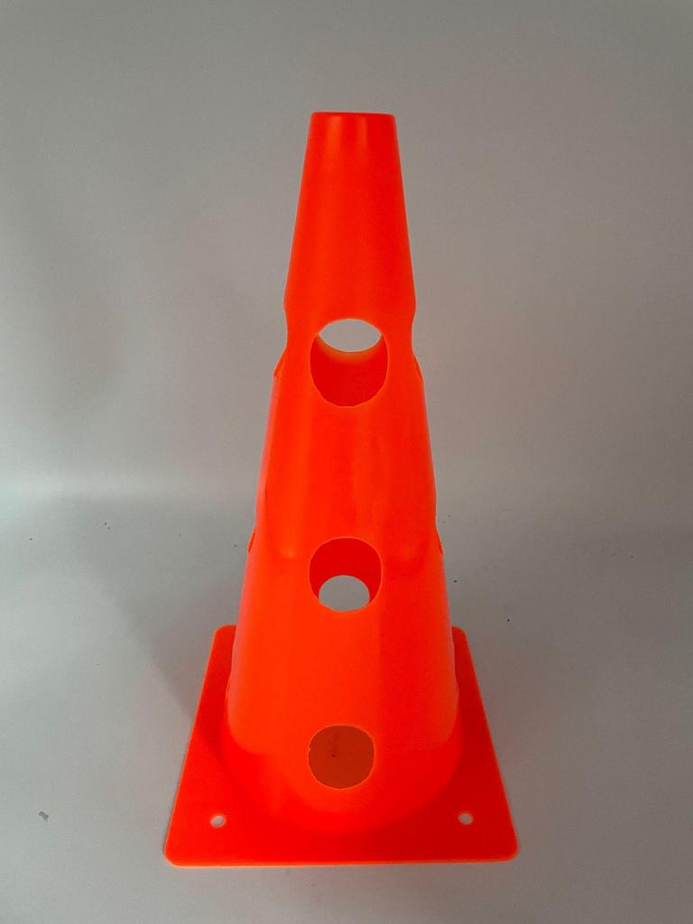 32CM quadratischer Boden-Eimer mit Logo und Löchern – Multifunktionales Fußballtrainings-Hindernis