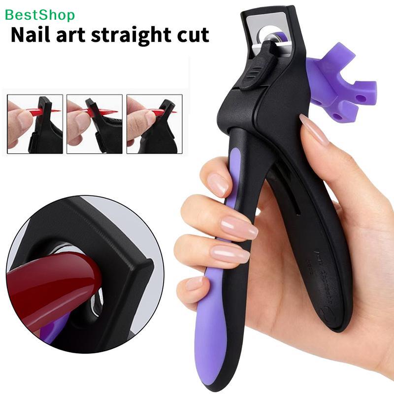 U-shaped French False Nail Scissors Nail Clipper With Nail Positioning Adjustable Nail Tip Cutter Trimmer Manicure Tool