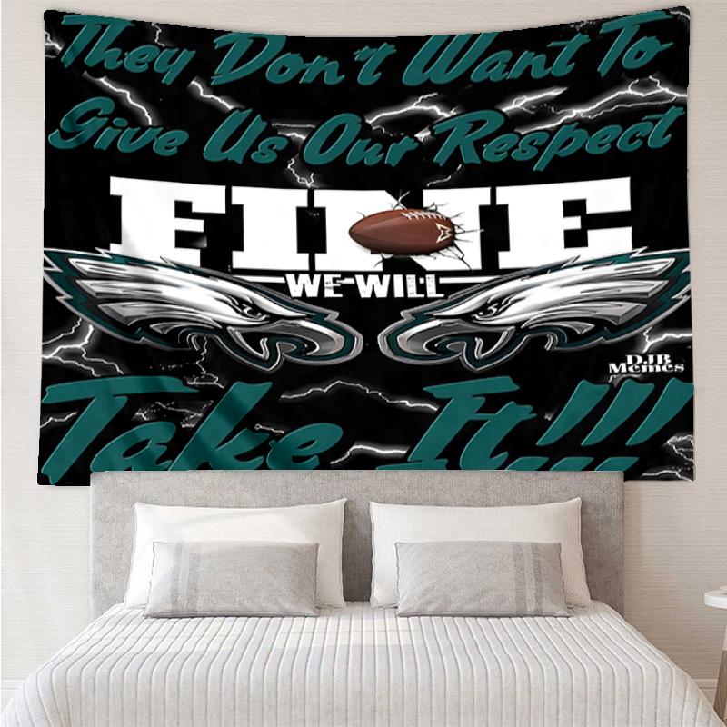 Philadelphia Eagles Night Game Tapestry Hanging for Bedroom,Livingroom, Playroom,Decor Art Room Wall Tapestry Holiday and Birthday Gifts
