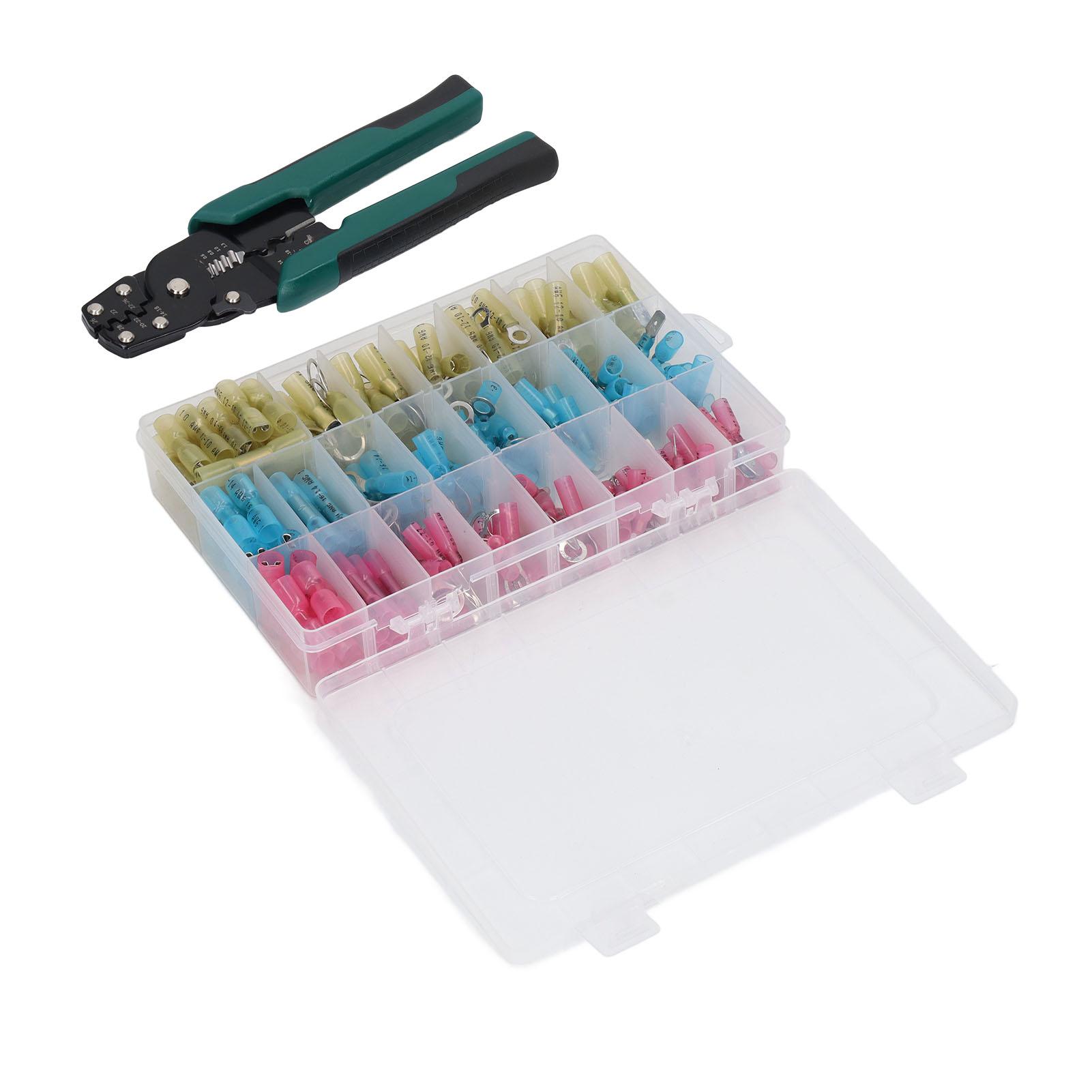 

Ferrule Crimping Tool Kit Insulated Electrical Wire Connectors Self Adjustable Ratchet Crimper for AWG 22 10